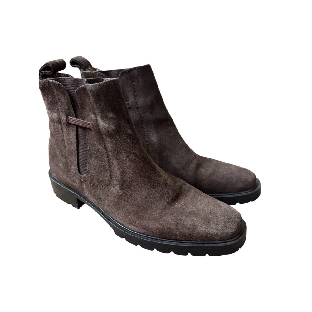 Women's Brown Suede Ankle Chelsea Booties